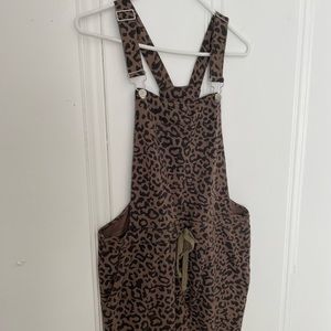 Leopard Print Overalls